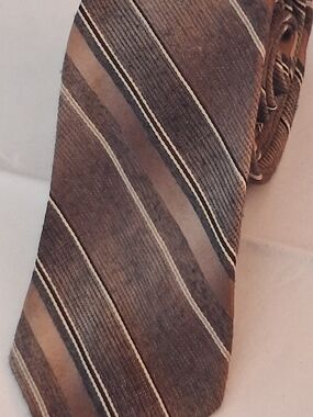 Don Loper Beverly Hills Men's Striped Tie Brown & Black